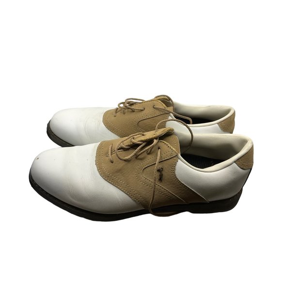 Lady Fairway Woman"s Size 9 Tan/White Leather Golf Shoes‎ - Picture 9 of 13